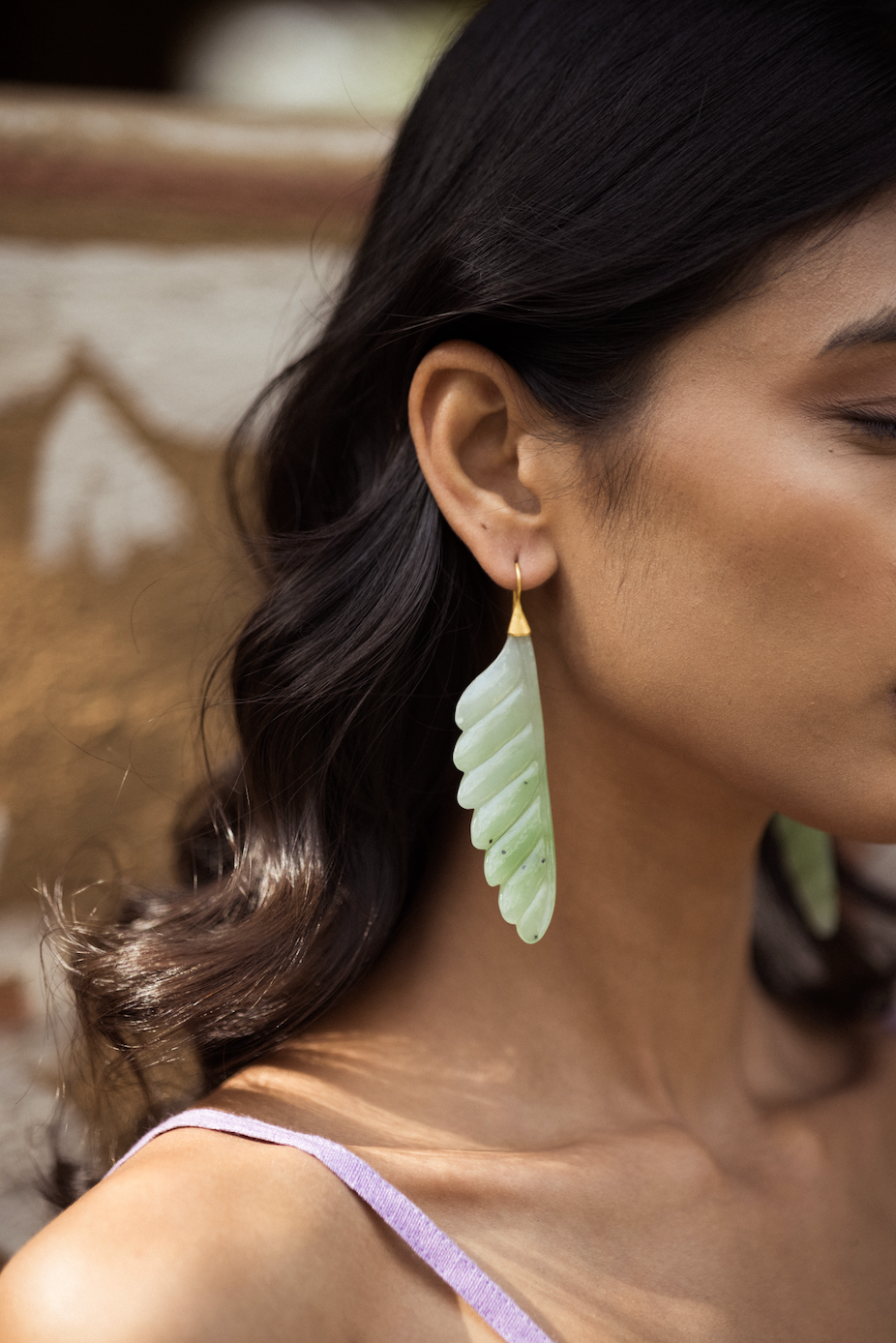 Trade Wind Earrings in Jade