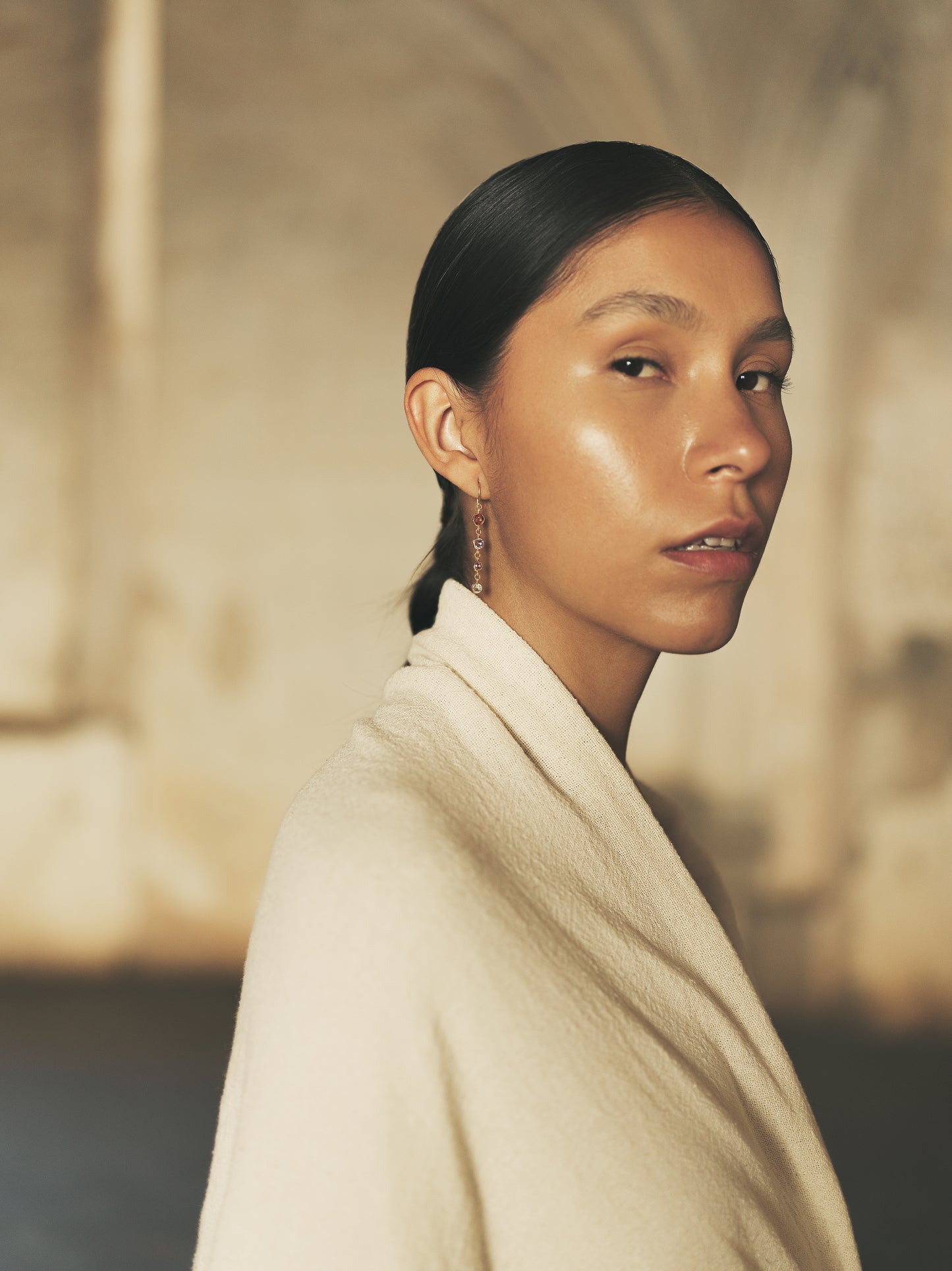 Cracked Seed Earrings in Tourmaline