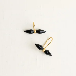 Seed Vessel Drops in Black Onyx