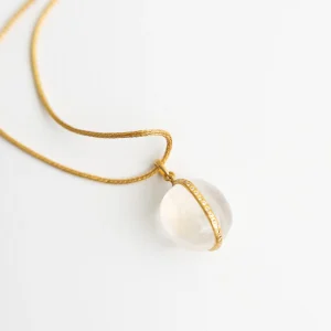 Snakefruit Pendant in Rock Crystal & Diamond